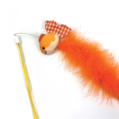 HAPPY PET Katzenangel Tabby Patch Goldfisch 40×7,5 cm – orange