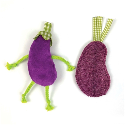 HAPPY PET Katzenspielzeug Tabby Patch mit Katzenminze 12 & 15 cm – Aubergine