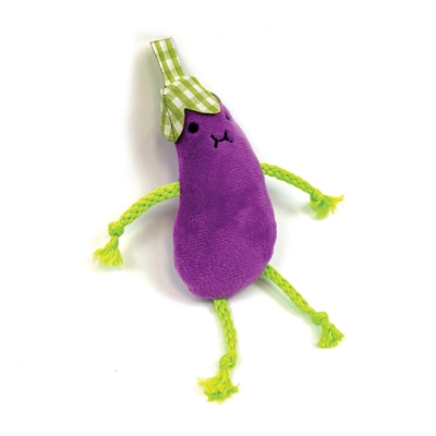 HAPPY PET Katzenspielzeug Tabby Patch mit Katzenminze 12 & 15 cm – Aubergine