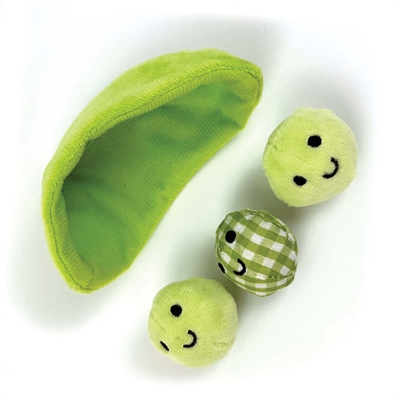 HAPPY PET Katzenspielzeug Tabby Patch Erbsen 14 & 20 cm – mit Katzenminze