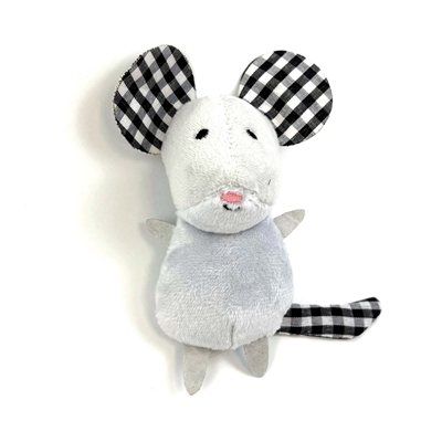 HAPPY PET Katzenspielzeuge Tabby Patch Mäuse 11 & 9 cm – mit Katzenminze