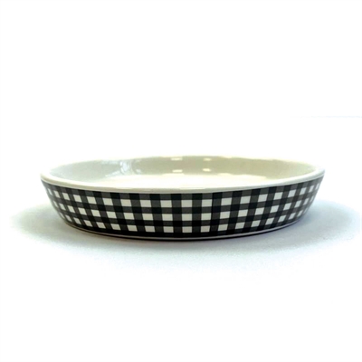 HAPPY PET kattenvoerbak Tabby Patch keramisch 15×15 cm – zwart/wit