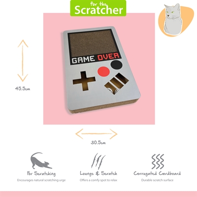 HAPPY PET kartonnen krabmat Tabby Patch Gameboy 45,5×30,5×5 cm