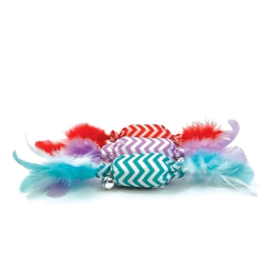 HAPPY PET kattenspeeltje Tabby Crinkle snoepje 19×2,5×2,5 cm – assorti