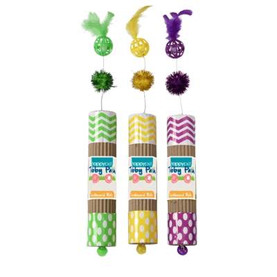 HAPPY PET kattenroller Tabby Patch karton 45,5×9,5×5,5 cm – assorti