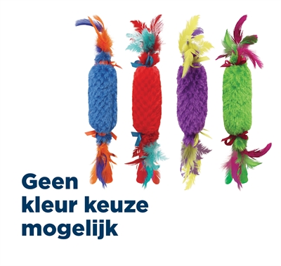 HAPPY PET kattenspeeltje Tabby Patch Kuddler 13,5×5×3,5 cm – assorti