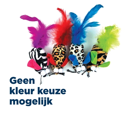 HAPPY PET kattenspeeltje muis Tabby Safari 8×4,5×3,5 cm – assorti