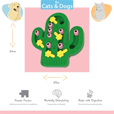 HAPPY PET puzzelspeelgoed Tabby Patch Cactus 34×29×4 cm
