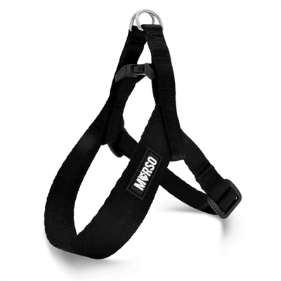 MORSO Hondentuig Mini van gerecycled PET verstelbaar - Zwart - 24-32 x 1,5 cm