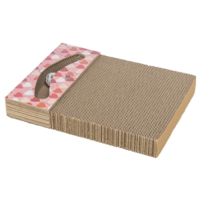 TRIXIE krabplank Valentijn met ballen karton 38×30×5 cm – zalm