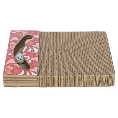 TRIXIE Krabplank Valentijn karton 38×30×5 cm – rood met ballen