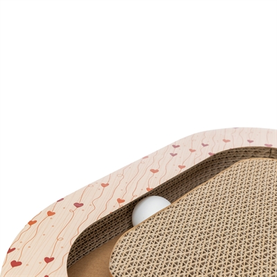 TRIXIE krabplank Valentijn met ballen 36×36×5 cm – abrikoos
