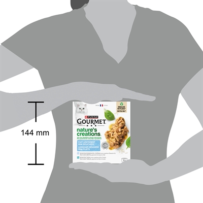 GOURMET Natures Creations natvoer voor katten Filet Zeevis 8x85 g