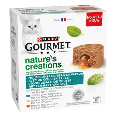 GOURMET kattennatvoer Natures Creations Hart van Saus 8x85 g
