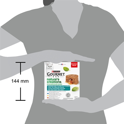 GOURMET kattennatvoer Natures Creations Hart van Saus 8x85 g