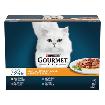 GOURMET kattenvoer Perle Mini Filets in Saus Eend 12x85g