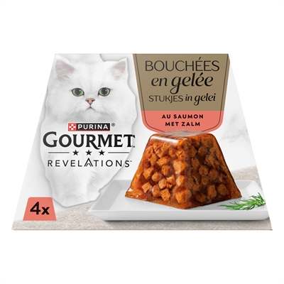 GOURMET kattennatvoer Revelations Zalm in Gelei 4x57 g
