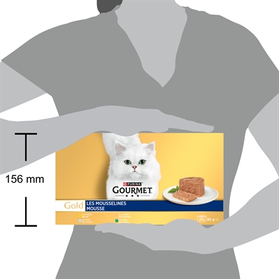 GOURMET kattenmousse Gold Mousse multipack 48x85 g – 4 smaken