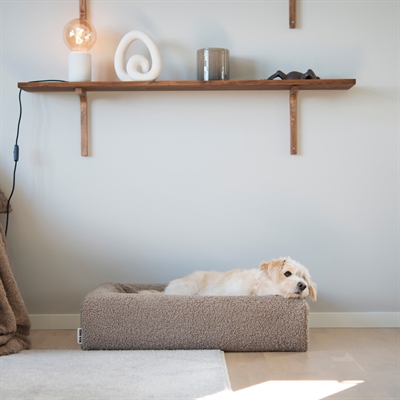 BIA Hoes hondenmand Bed Premium Teddy - Machinewasbaar 40°C - Beige - 70x60x15 cm
