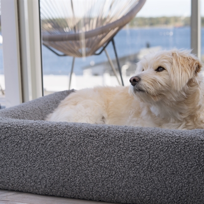 BIA Bedhoes Premium Teddy - zacht & machinewasbaar - Grijs - 85x70x15 cm