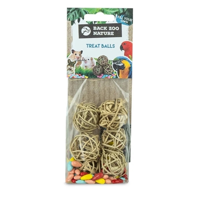 BACK ZOO NATURE foerageerspeelgoed Treat Balls 4 cm – 6 st