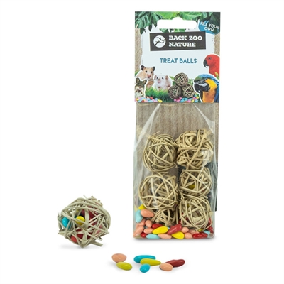 BACK ZOO NATURE foerageerspeelgoed Treat Balls 4 cm – 6 st