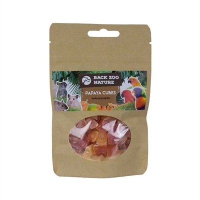 BACK ZOO NATURE Papajablokjes 50 g – snack voor vogels & knaagdieren