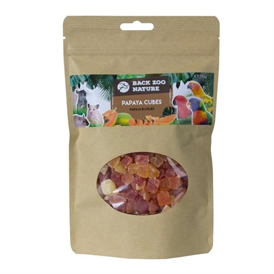 BACK ZOO NATURE Snack voor vogels en knaagdieren Papaya Cubes Gedroogd & natuurlijk - 250 g