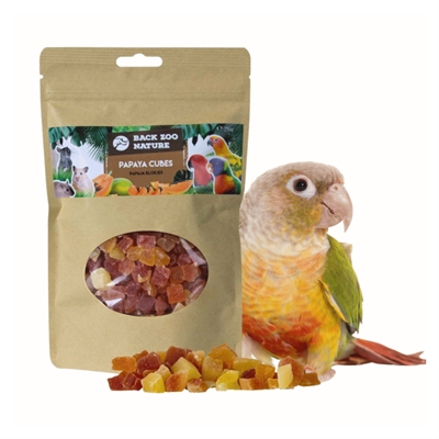 BACK ZOO NATURE Snack voor vogels en knaagdieren Papaya Cubes Gedroogd & natuurlijk - 250 g