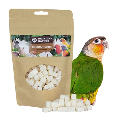 BACK ZOO NATURE Fruitsnack COCONUT CUBES voor foerageeractiviteiten - gedehydrateerde kokos - 250 g
