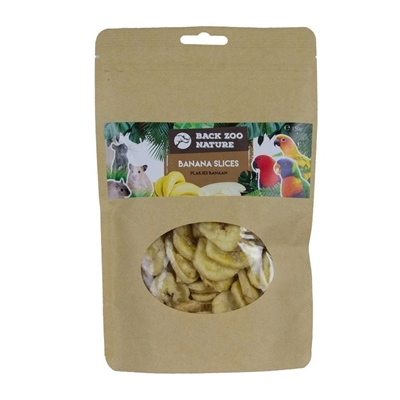 BACK ZOO NATURE Fruitsnack Banana Slices – Gedehydrateerde bananenschijfjes | Hersluitbaar – 150 g