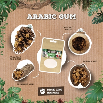BACK ZOO NATURE Arabische gom 50 g – bindmiddel foerageeractiviteiten
