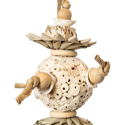 BACK ZOO NATURE natuurlijk vogelspeeltje Bal en Schelpen 30×12×12 cm