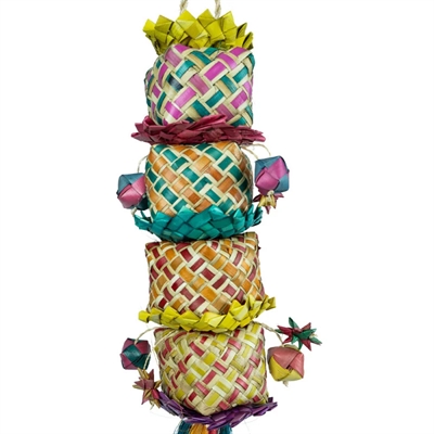 BACK ZOO NATURE vogelspeeltje Flower Tower 45×7×7 cm – handgemaakt