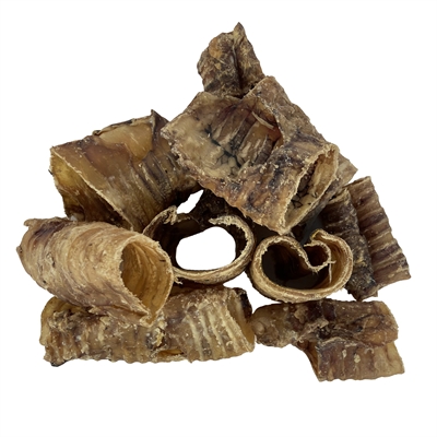 PETSNACK Kauwsnack Buffelslurf Gedroogde buffelluchtpijp - 5 cm | 250 g