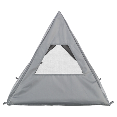 TRIXIE Kattenmand Tipi Samoa Omkeerbaar kussen (zomer/winter) - Grijs - 55x55x50 cm