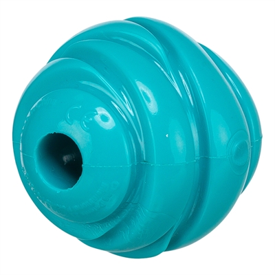 TRIXIE Hondenbal Super Strong TPR - Spiraalstuiter - Petrol - 6x6 cm