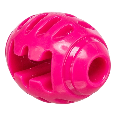 TRIXIE Hondenspeeltje Rugbybal Soft & Strong TPR - Ovale onvoorspelbare beweging & open structuur - Roze - 8,5x6x6 cm