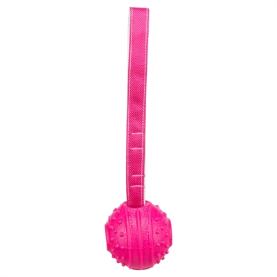 TRIXIE Werpbal Soft & Strong TPR - Lus voor ver werpen & noppen voor extra grip - Roze - 29x7,5x7,5 cm