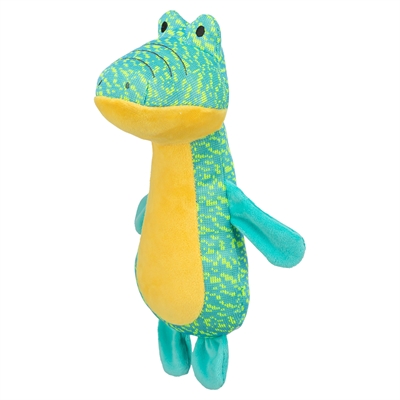 TRIXIE Hondenspeelgoed Alligator Stof Zachte buitenkant en lichtgewicht - Groen - 29x16x10,5 cm