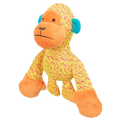 TRIXIE Hondenspeeltje Aap Zachte stof, schudvriendelijk - Geel/Oranje - 27x26x10,5 cm