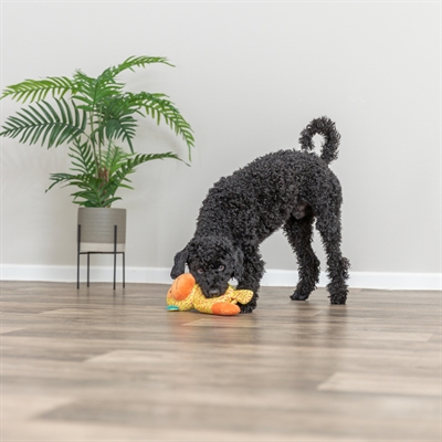 TRIXIE Hondenspeeltje Aap Zachte stof, schudvriendelijk - Geel/Oranje - 27x26x10,5 cm