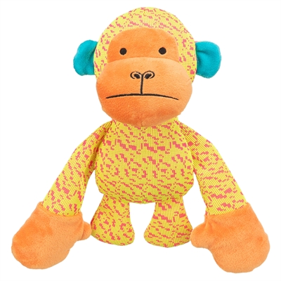TRIXIE Hondenspeeltje Aap Zachte stof, schudvriendelijk - Geel/Oranje - 27x26x10,5 cm