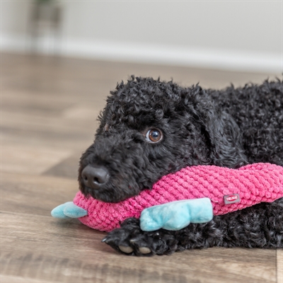 TRIXIE Hondenspeeltje Zeepaard Stof Zachte stof - Roze/Aqua - 28x15,5x7,5 cm