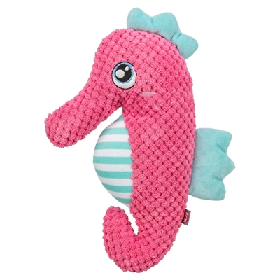 TRIXIE Hondenspeeltje Zeepaard Stof Zachte stof - Roze/Aqua - 28x15,5x7,5 cm