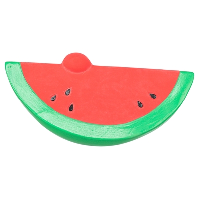 TRIXIE Hondenspeeltje Watermeloen Latex licht en flexibel - Rood/Groen - 15,5x8,5x7 cm
