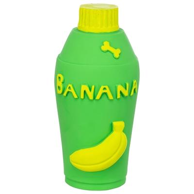TRIXIE Hondenspeeltje Fles Banana Latex licht & flexibel - Groen - 14,5x8,5x7 cm
