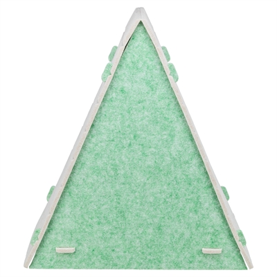 TRIXIE Kattenmand Speelbox Lucy vormvast vilt, 2 ingangen & speeltje - zand/groen - 46x38x50 cm