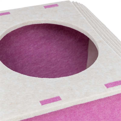 TRIXIE Speelbox Merle vormvast vilt, 2 ingangen - zand/roze - 58x27x29 cm