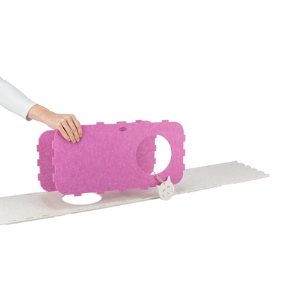 TRIXIE Speelbox Merle vormvast vilt, 2 ingangen - zand/roze - 58x27x29 cm